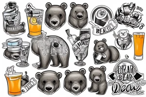 great bear drink on the skyboard tattoo idea