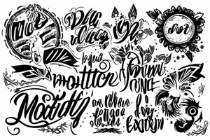 Motivation to enjoy life tattoo idea