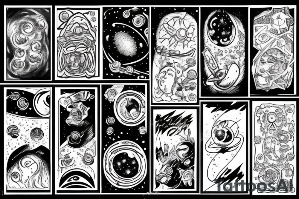 black hole in space tattoo idea