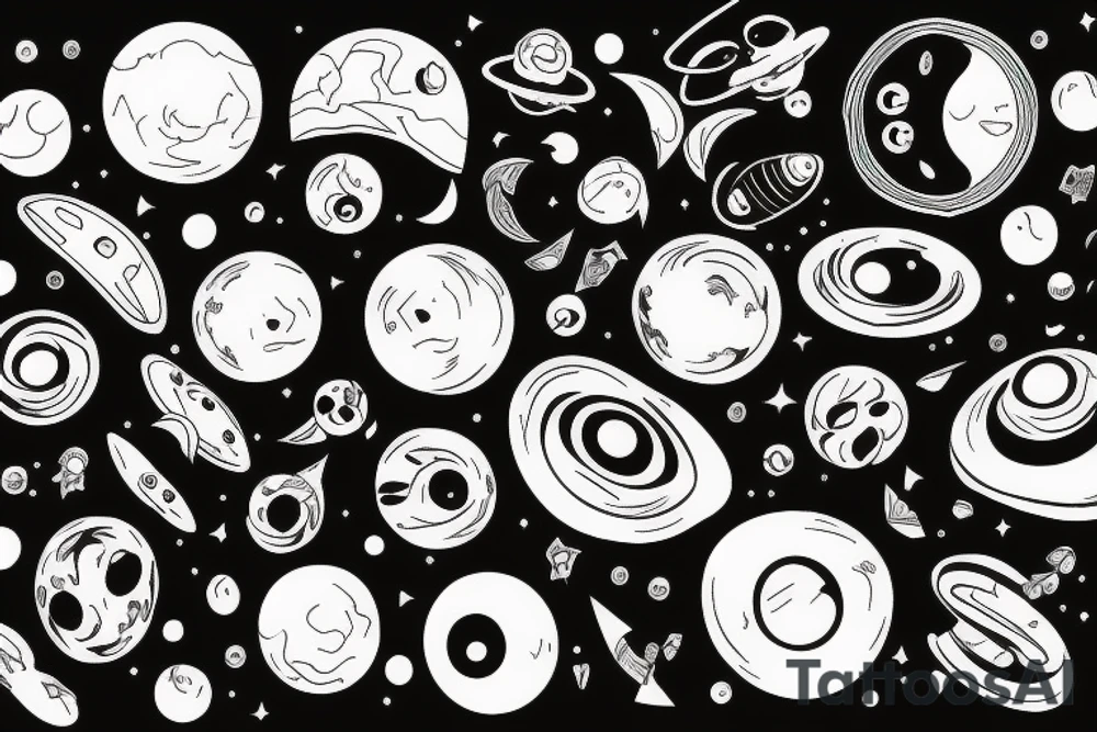 black hole in space tattoo idea