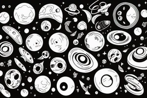 black hole in space tattoo idea
