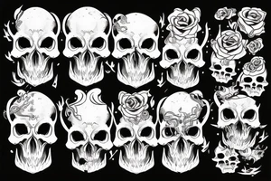 skull in ouroboros tattoo idea