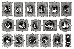 Islamic name pf Allah tattoo idea