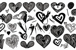 broken heart with blood tattoo idea