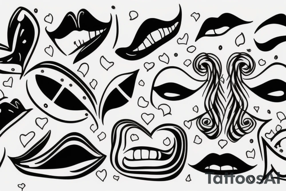 A couple that kissing tattoo idea