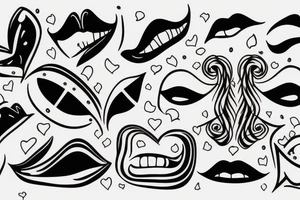 A couple that kissing tattoo idea