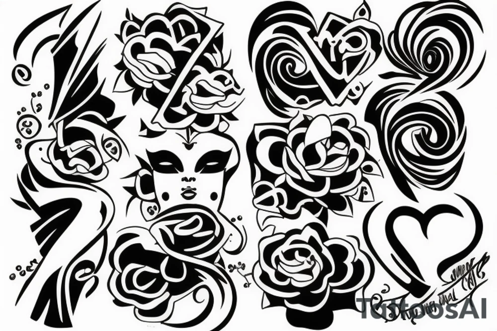 A couple that kissing tattoo idea