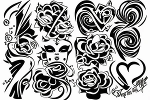 A couple that kissing tattoo idea