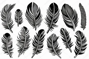 Feather with flowers in it tattoo idea