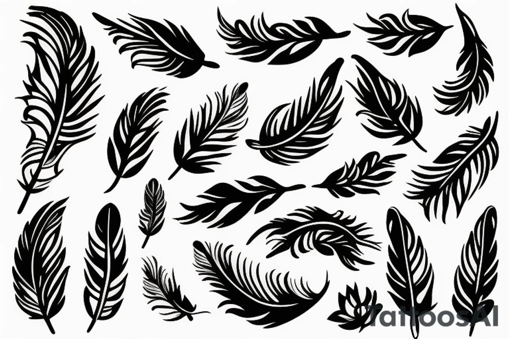 Feather with flowers in it tattoo idea