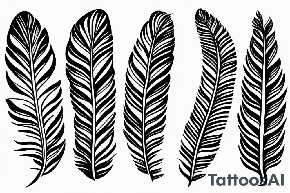 Feather with flowers in it tattoo idea