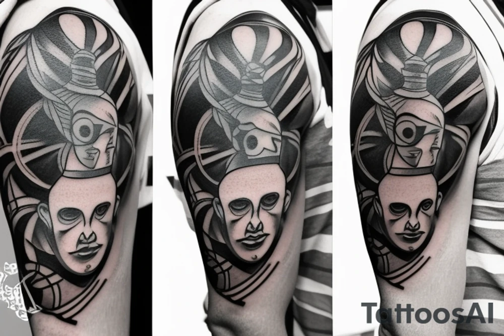 Interesting tattoo with a basketball tattoo idea