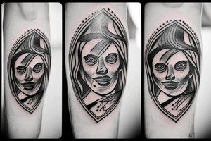 Interesting tattoo with a basketball tattoo idea