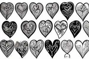 neda heart black tattoo idea