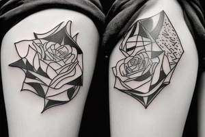 A boy and a girl that kissing tattoo idea