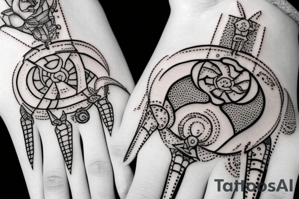 UFO for hand tattoo idea