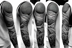 Interesting tattoo with a basketball tattoo idea