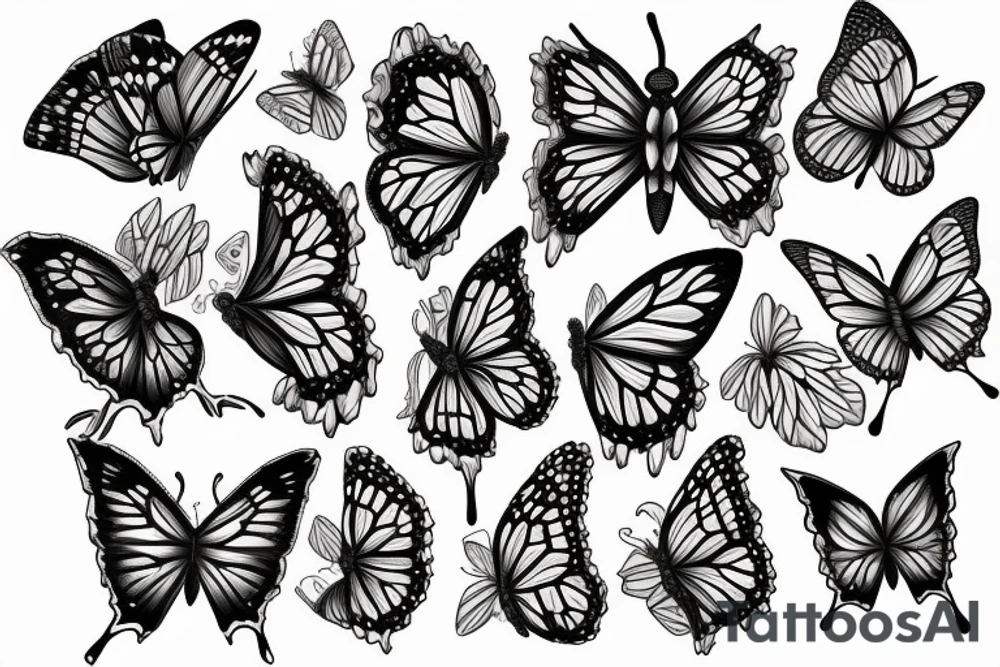 the butterfly skeleton diamond tattoo idea