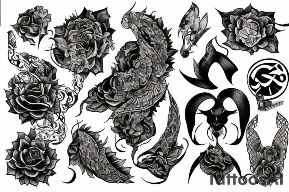 Ga city black iran tattoo idea
