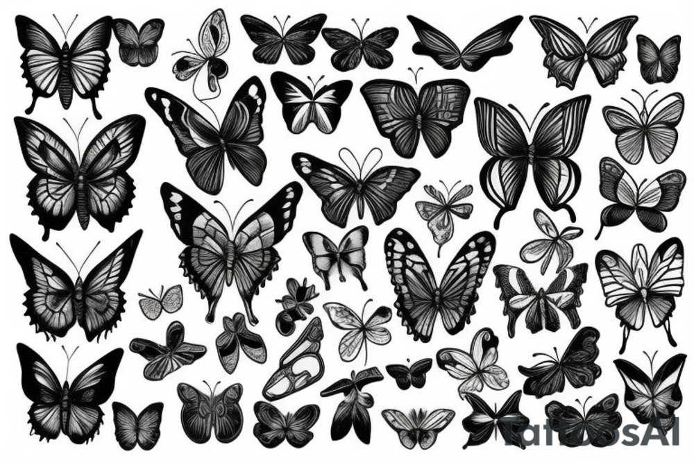 the butterfly skeleton diamond tattoo idea