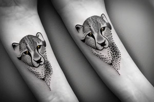 a cheetah in the snow tattoo idea