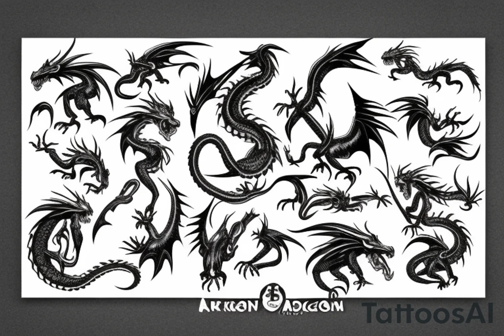 attacking dragon tattoo idea