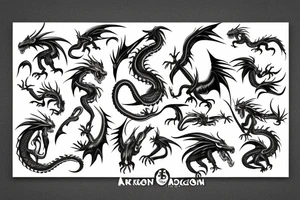 attacking dragon tattoo idea