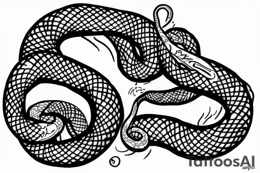Two Snake twisted to each other tattoo idea