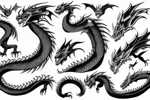 attacking dragon tattoo idea