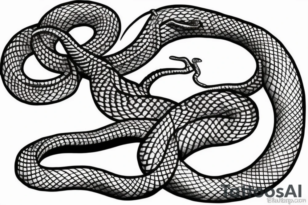 Two Snake twisted to each other tattoo idea