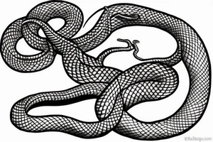 Two Snake twisted to each other tattoo idea