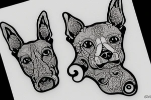 Dog on a bench tattoo idea
