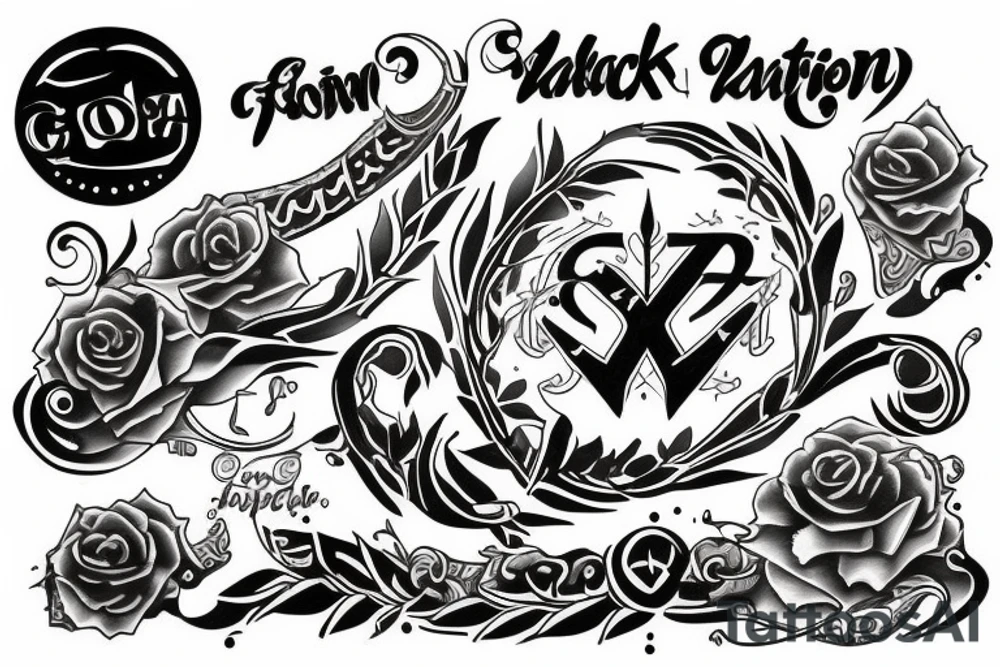 Ga city black iran tattoo idea