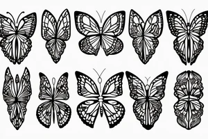 the butterfly a skeleton diamond tattoo idea