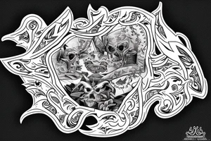 Ga city black iran tattoo idea
