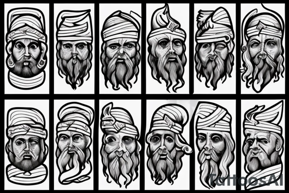 A man with the cover of the 5th century With Darwin's finche
 head tattoo idea