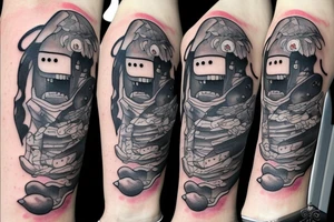 a tattoo like the ghost in the spirited away anime tattoo idea