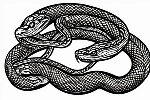 Two Snake twisted to each other tattoo idea