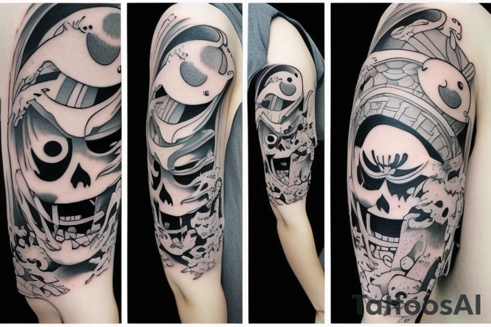 a tattoo like the ghost in the spirited away anime tattoo idea