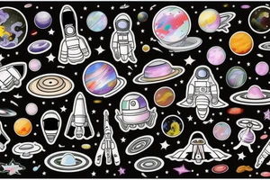 astronaut lost in galaxy tattoo idea