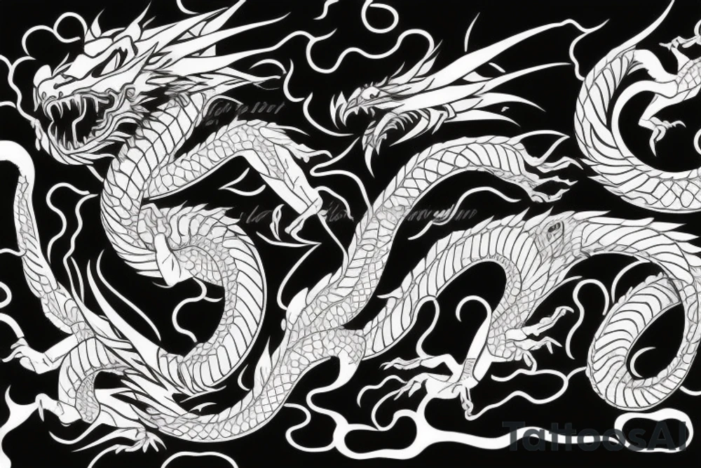 Dragon  for woshu clothes tattoo idea