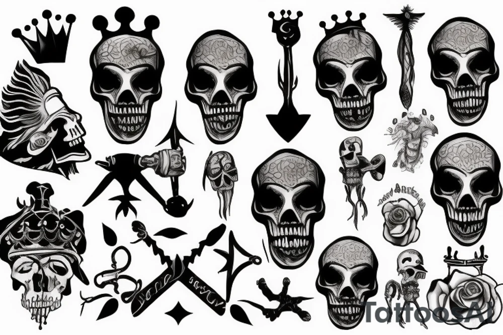 Skelton king tattoo idea