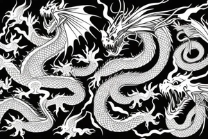 Dragon  for woshu clothes tattoo idea
