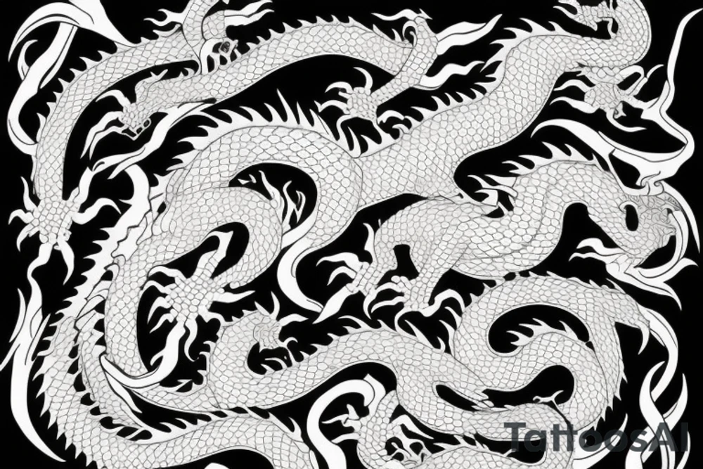 Dragon  for woshu clothes tattoo idea