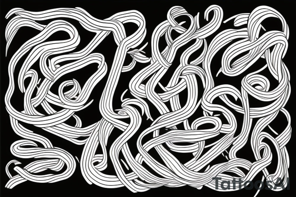 Lines running through the body like vines or a disease tattoo idea