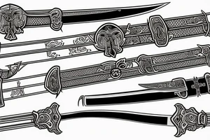 long sword katana tattoo idea