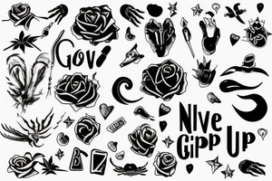 Never give up tattoo idea
