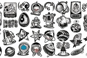 astronaut lost in space tattoo idea