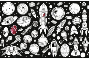 astronaut lost in space tattoo idea