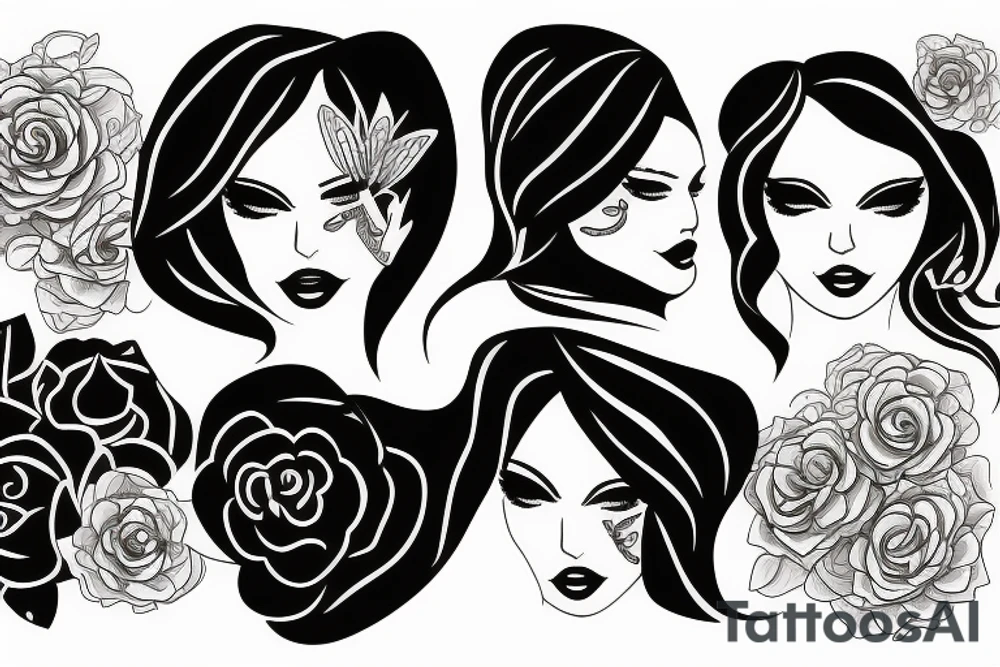 woman life freedom tattoo idea